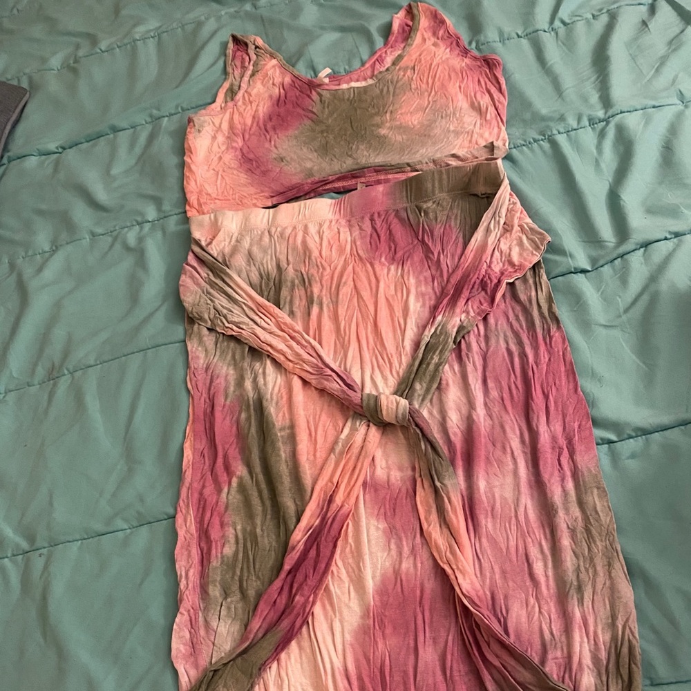 Cotton candy two piece dress